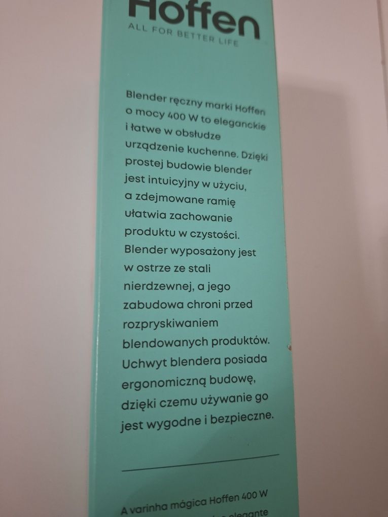 Blender ręczny firmy Hoffen