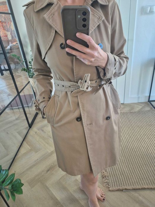 Płaszcz trencz beżowy ZARA