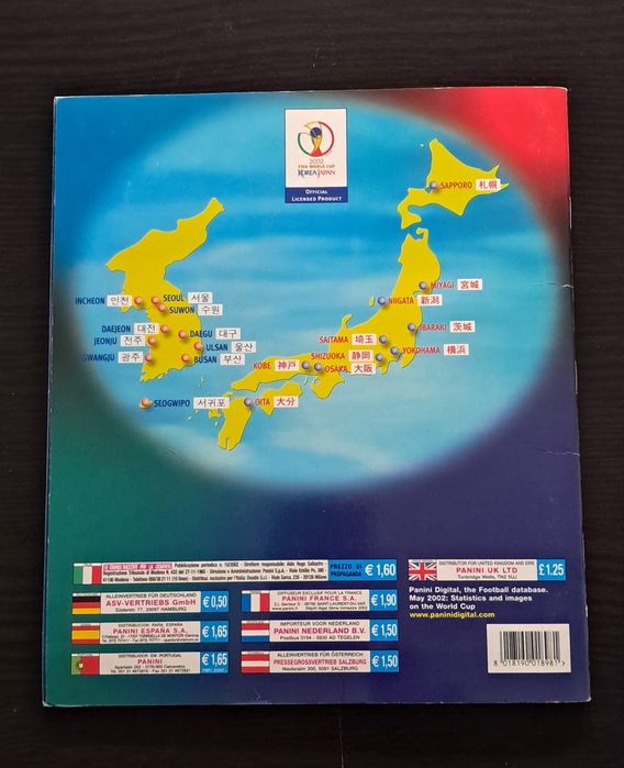 Caderneta futebol Korea Japan 2002 completa da Panini