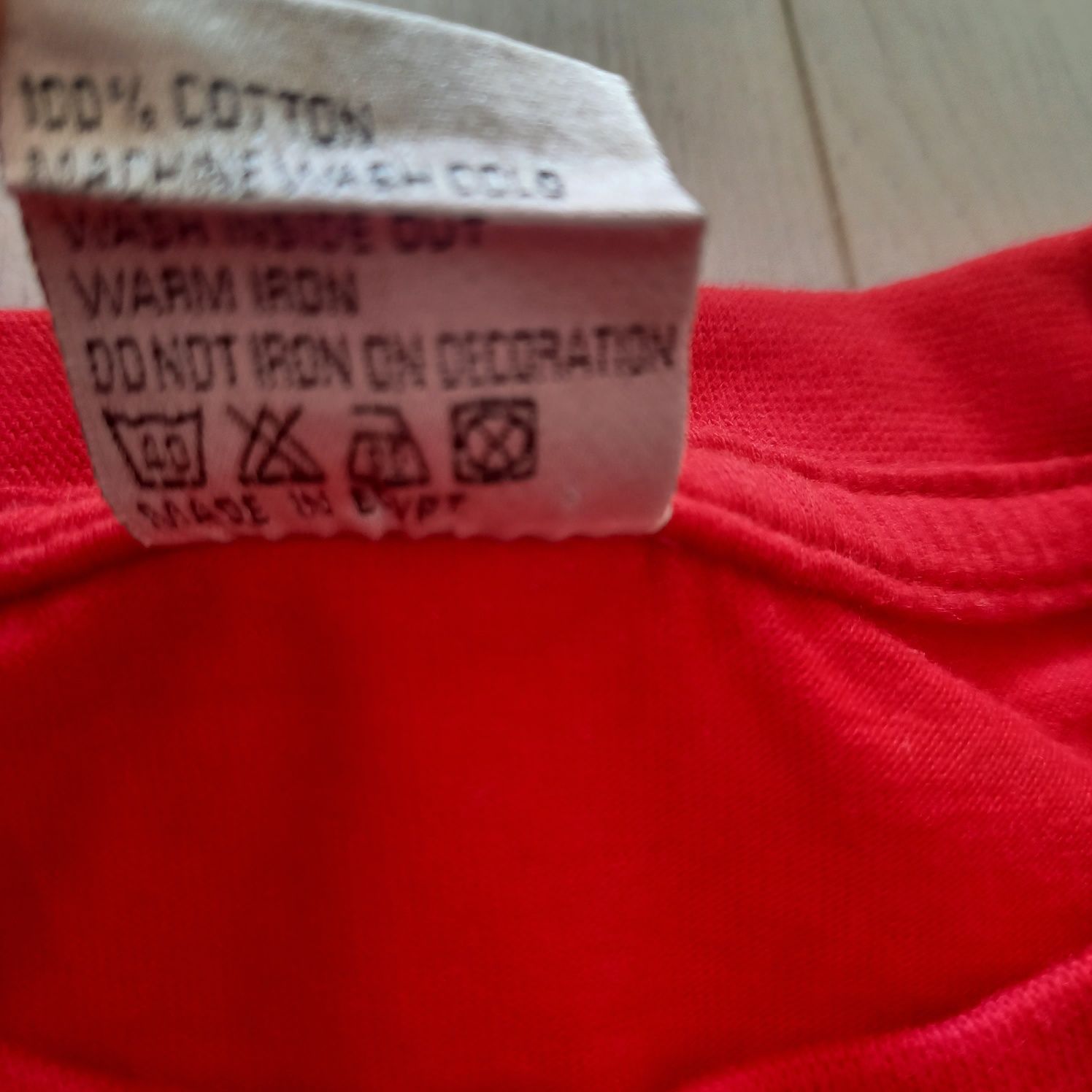 T-shirt czerwony z nadrukiem faraon Tutanchamon koszulka XL egipska