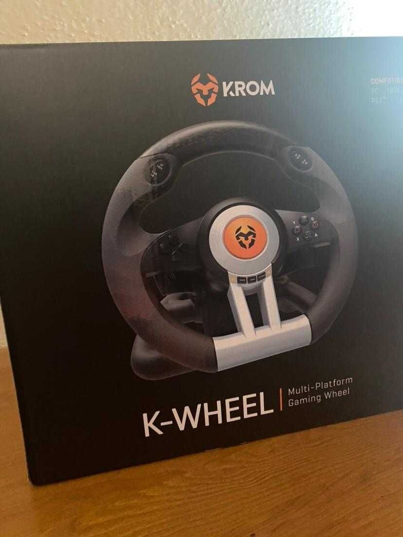 Volante e pedais K-wheel compatível com PC, Ps4 e Ps5