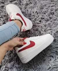 Nike Air Force 1. Rozmiar 44. Białe z Czerwonym. ZAMÓW! NOWE