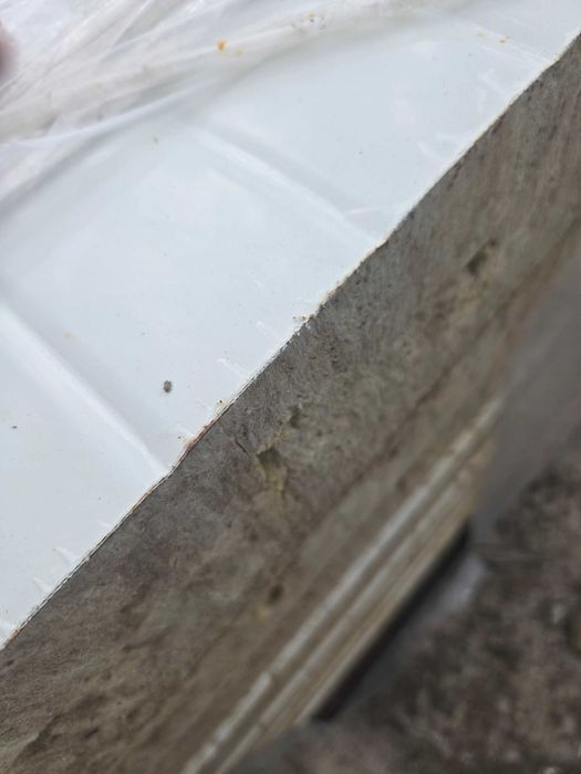 Płyta warstwowa 120mm WEŁNA P.POŻ II gat, NOWA biała/biała