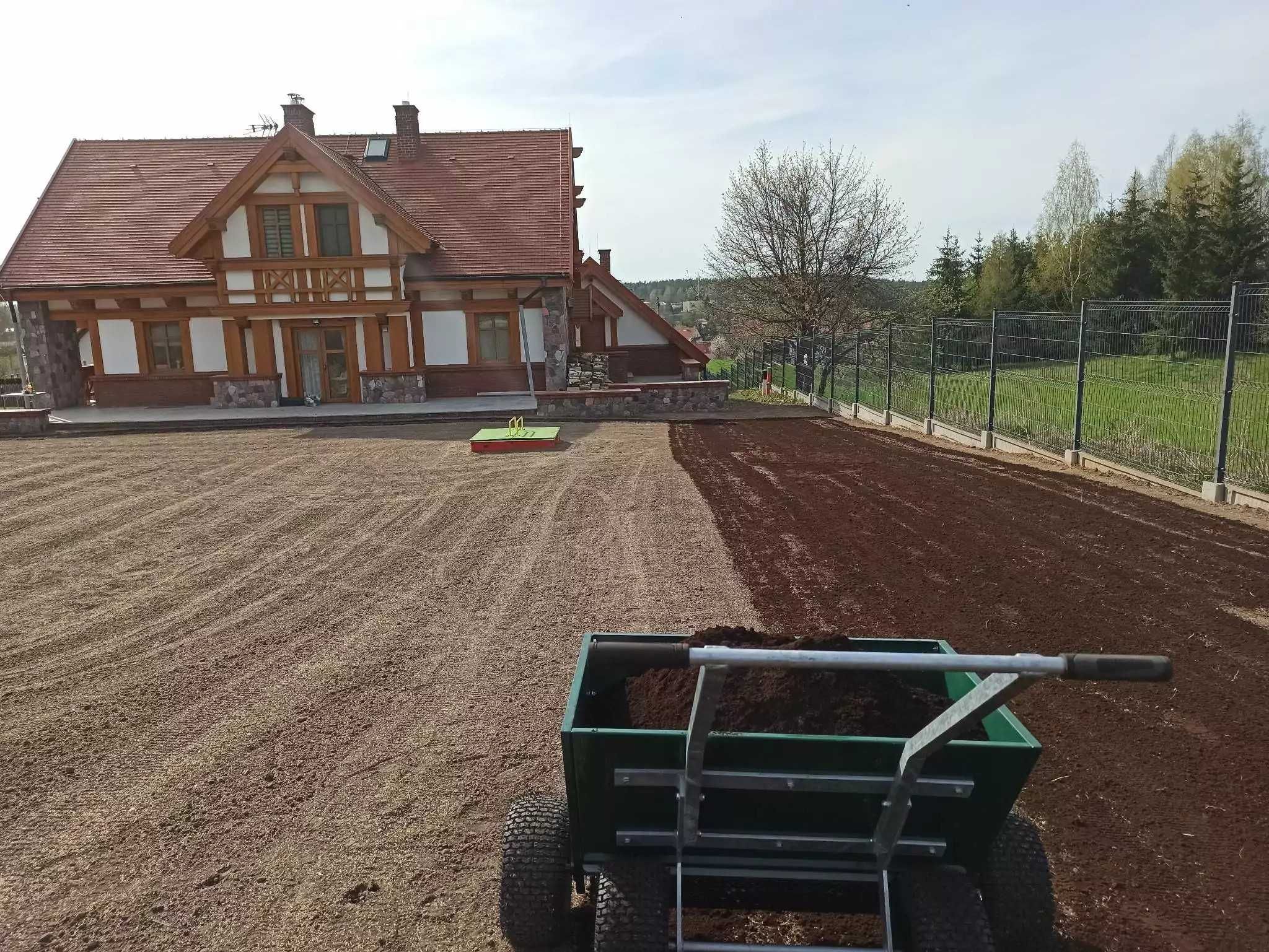 WYNAJEM Posypywarka piaskarka trawy torfu top dressing Wypożyczalnia
