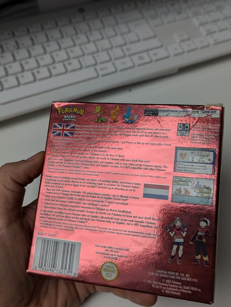 Pokemon Ruby Nintendo GameBoy Advance GBA oryginał pudełko