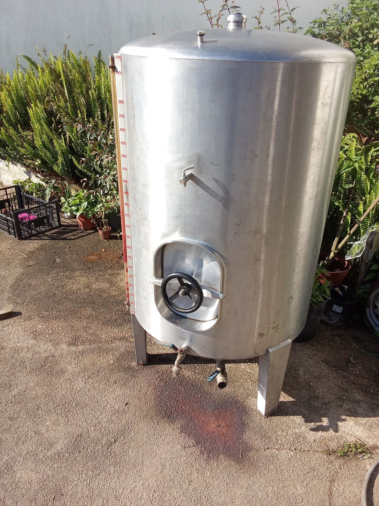 Pipa de inox 550 litros