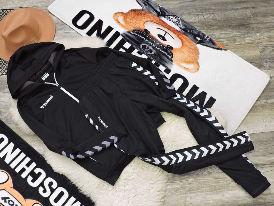 Hummel - oryginalny czarny dres , logo r 164