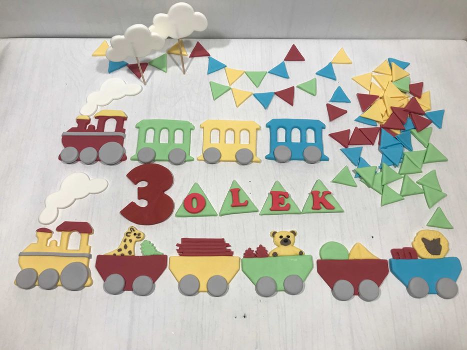 Pociąg lokomotywa z masy cukrowej