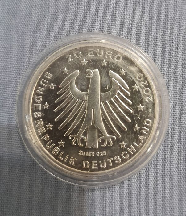 20 евро 2020 . Германия . Серебро 925 проба . ПРУФ .