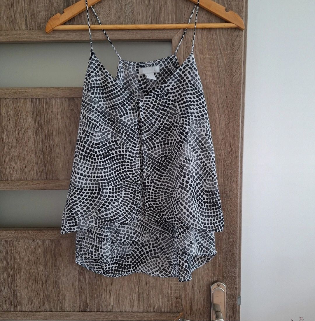 Zwiewna wielowarstwowa letnia bluzka top  na ramiączkach h&m 34