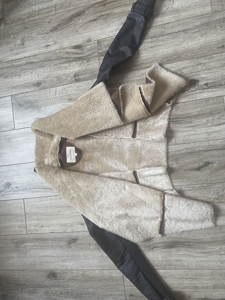 Kurtka skórzana z futerkiem River Island