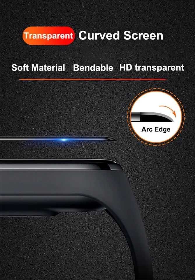 Скло-плівка Xiaomi Mi Band 4, 5, 6, 7, 8 на фітнес браслет