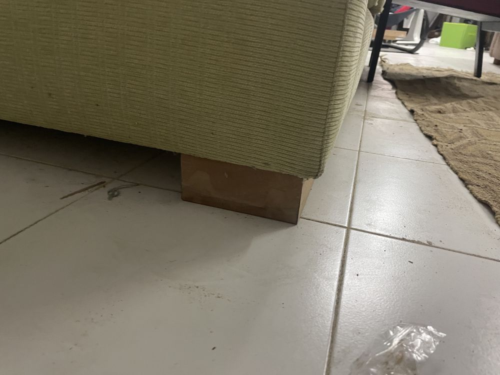 Sofa verde de pano