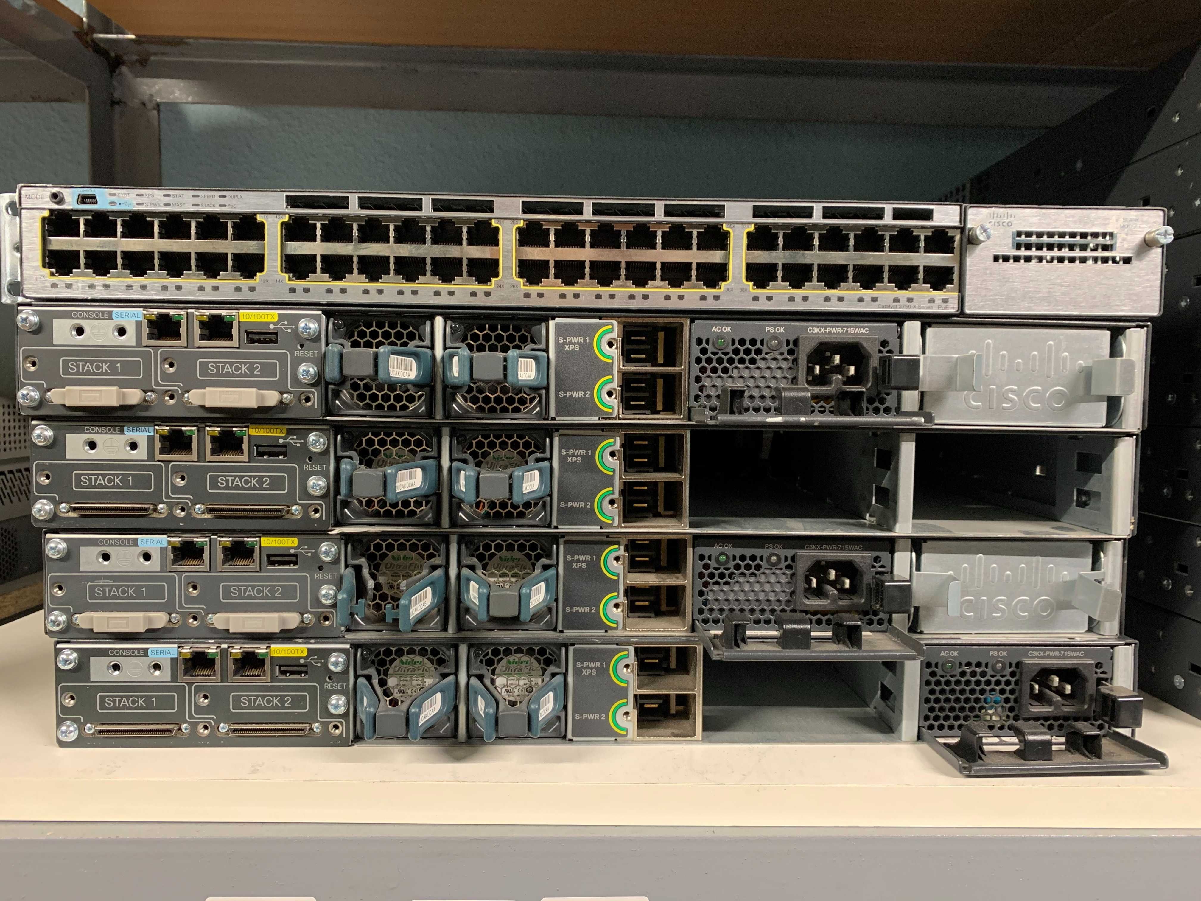 Комутатор Cisco Catalyst WS-C3750X-48P-S Є КІЛЬКІСТЬ