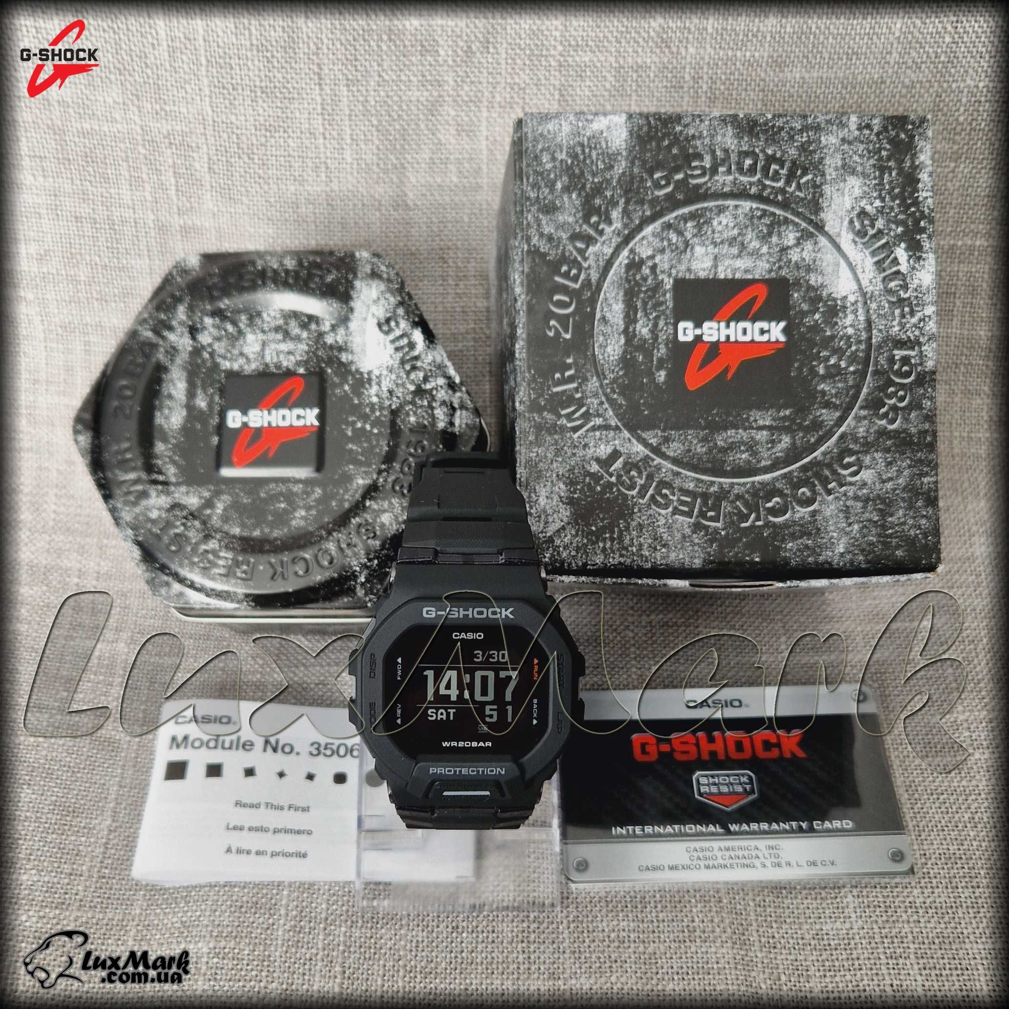 Годинник чоловічий Casio G-Shock GBD-200-1 Bluetooth крокомір