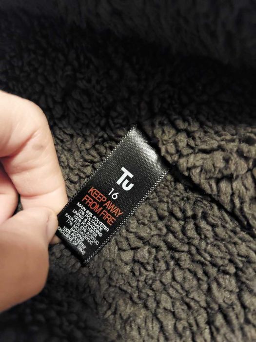 Kurtka z kapturem zimowa parka ocieplana L/xl