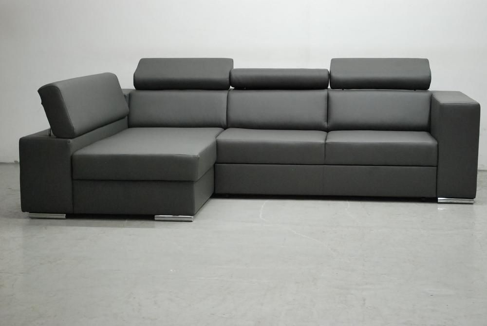 SYM  DESIGN NOWOCZESNY narożnik z funkcja spania pojemnik eco skóra