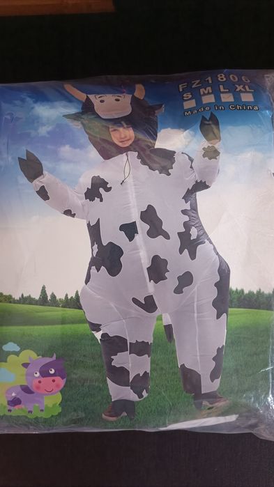 Nadmuchiwany kostium krowy – rozmiar L