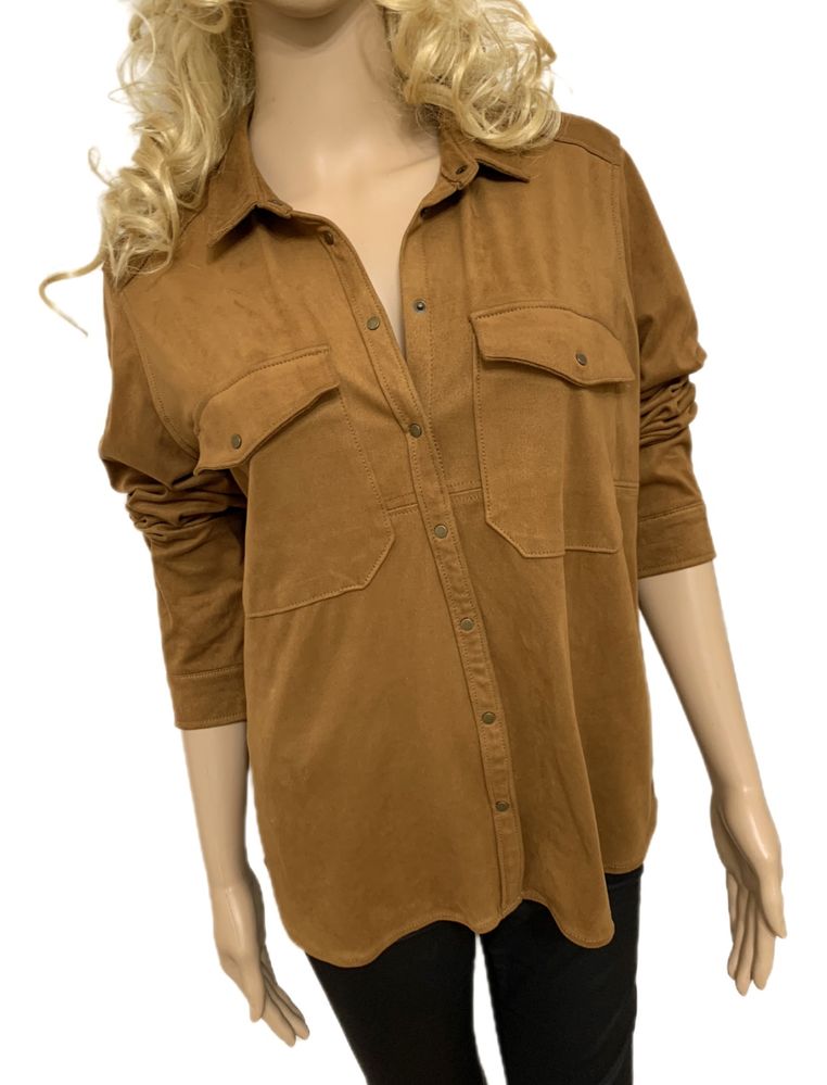 Женская  коричневая рубашка кофта Stradivarius S/M