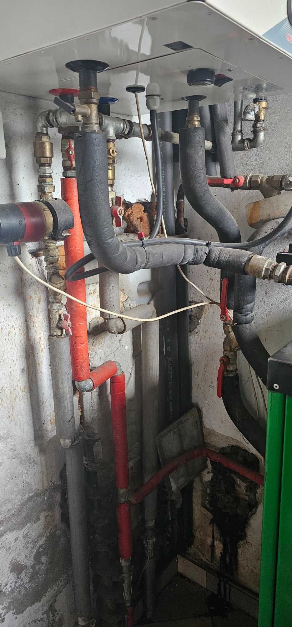 Kocioł Kostrzewa Pellets Plus 25 kW, Biawar Quattro 150l, cała kotłown