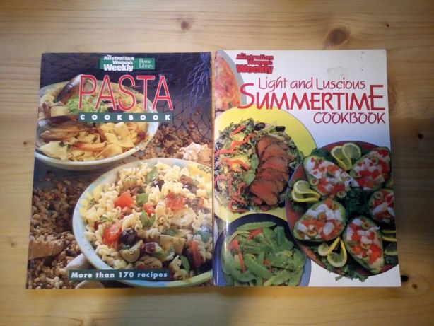2 książki kucharskie ENG: Pasta i Potrawy na lato