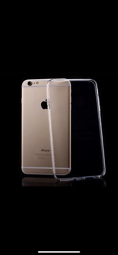 Capa traseira transparente silicone para iPhone 6 Plus 7 Plus 8 Plus..