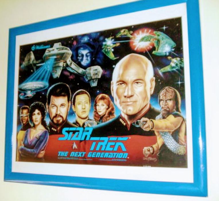 Quadro antigo Painel Original de Flippers STAR TRECK