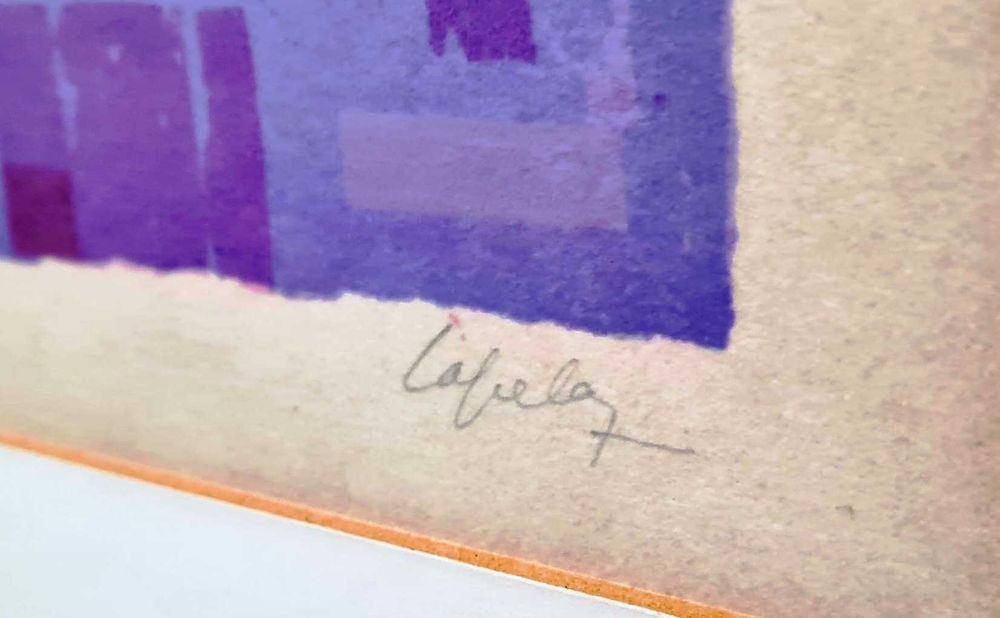 Quadro serigrafia da paisagem do Porto, do artista Júlio Capela