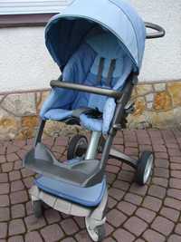 Stokke Xplory wózek spacerowy BLUE+folia +śpiwór