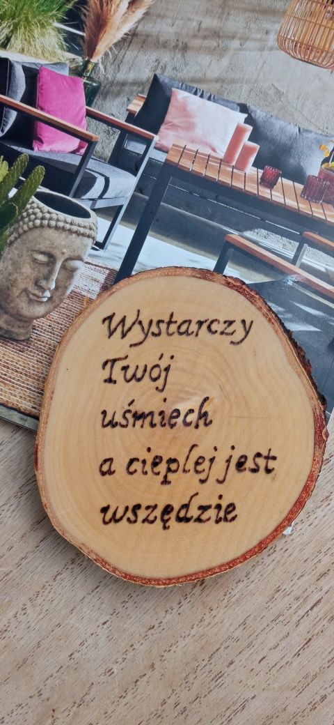 Drewniane podkładki ręcznie wypalane