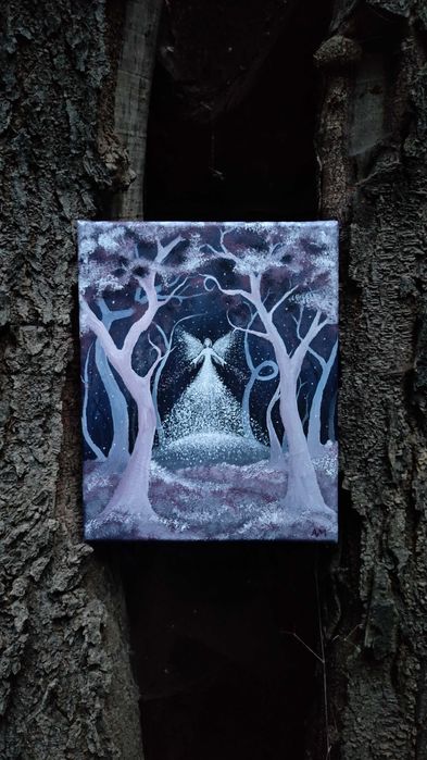 Obraz akrylowy autorski unikatowy 24x30cm - "Światłość"