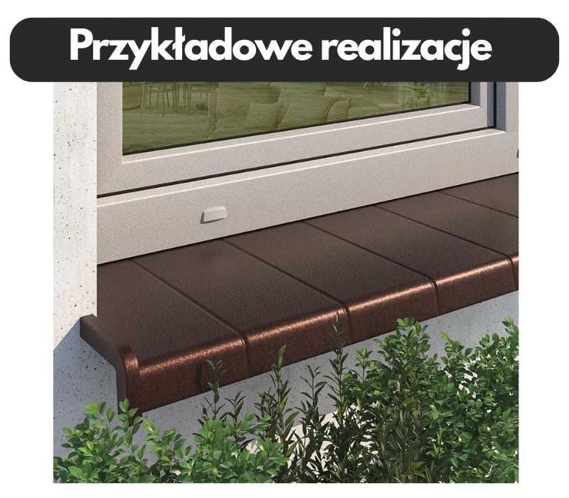 Parapety zewnętrzne aluminiowe imitacja płytki Sklep Gdańsk WYSYŁKA PL