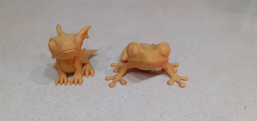 Smok,żaba wydruk z drukarki 3D