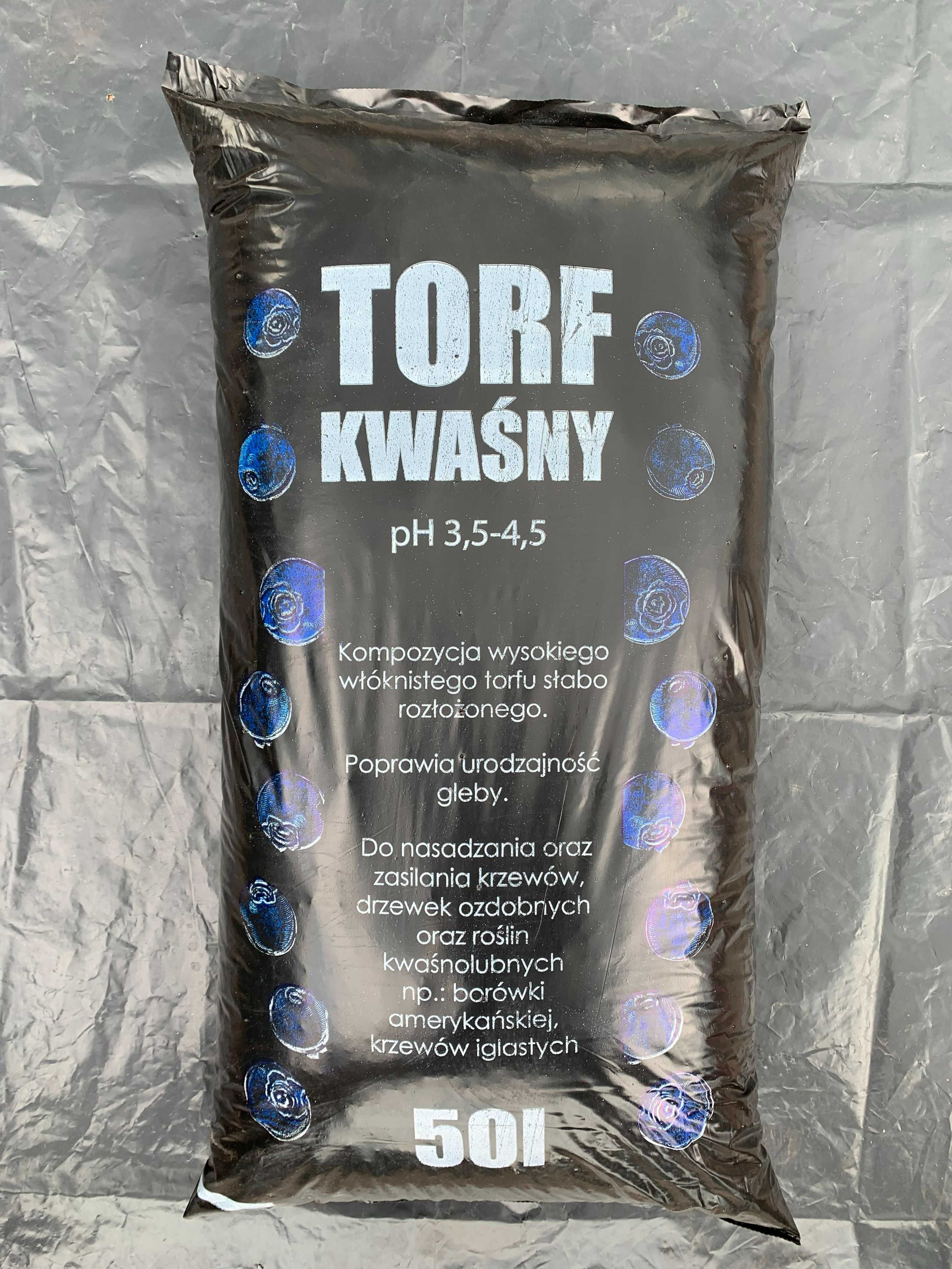 Torf kwaśny 250L Paleta 15 worków transport gratis