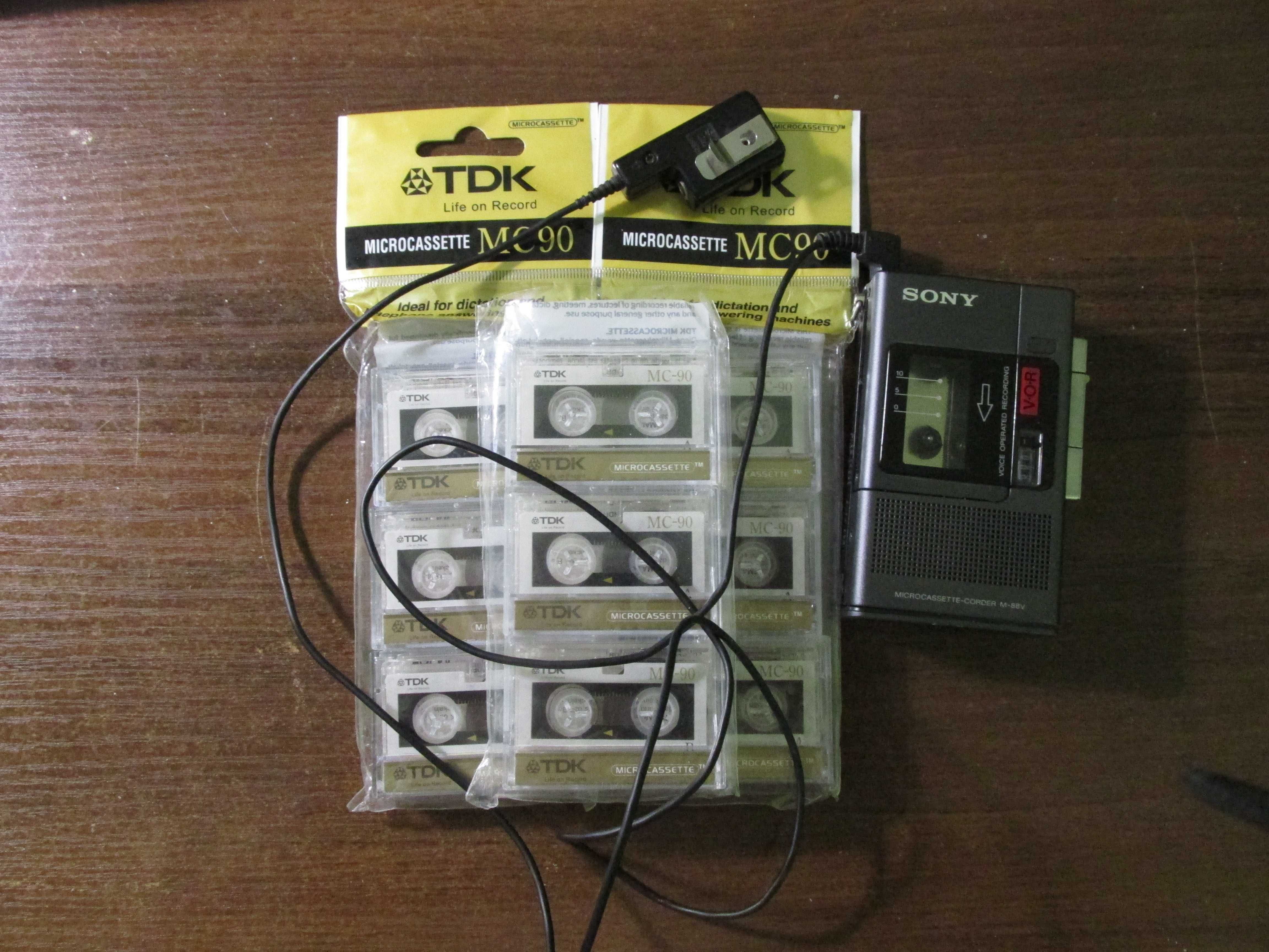 Аналоговый диктофон SONY M-88V оригинал (Япония)+микрокассеты TDK MC90