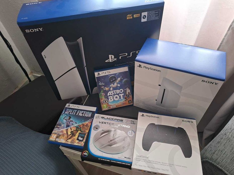 Playstation 5 Slim Digital 1Tb + Unidade de disco + Acessórios Novo