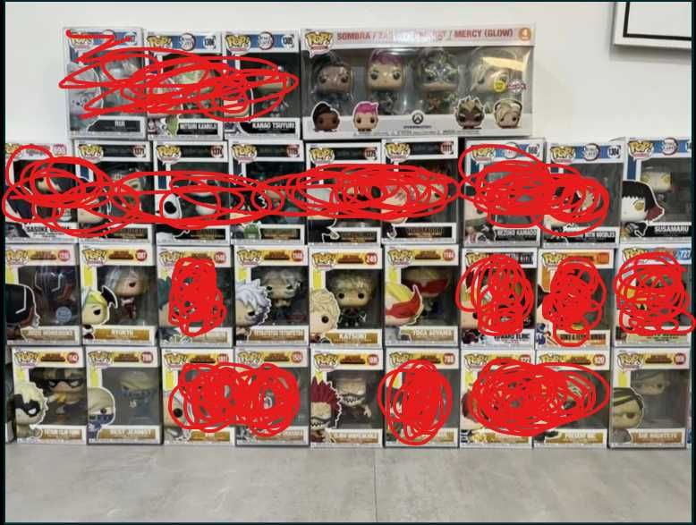 Funkos pops de Anime: My hero Academia, Overwatch e One piece