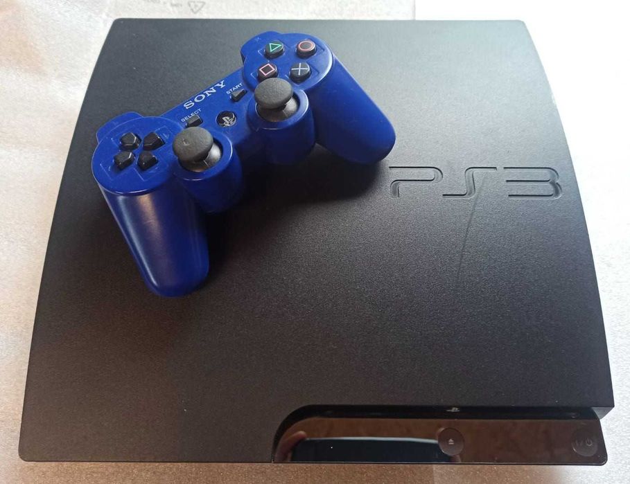 Konsola PS3 Slim CECH-2504B HEN 320GB + oryginalny niebieski pad