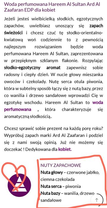 Oryginalne Arabskie perfumy Hareem Al Sultan