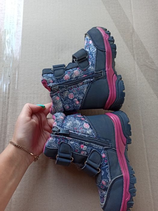 Зимние термо ботинки сапожки на девочку сноубутсы ботінки зимові