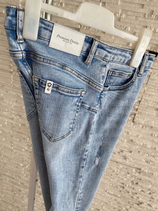 Premium denim wygodne elastyczne jeansy przetarcia