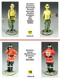 Bombeiros/47 - figuras de chumbo "2" pintados á mão