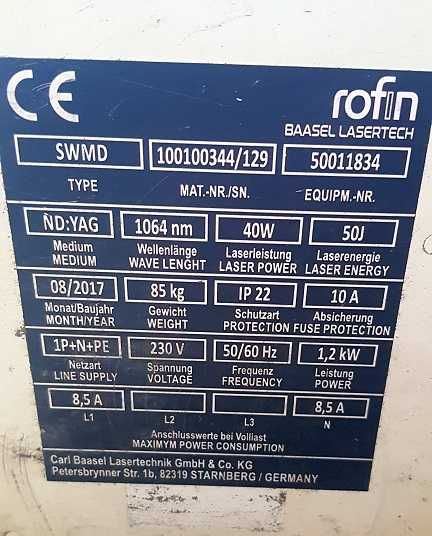 Laser ROFIN SWMD z 2017r 40W