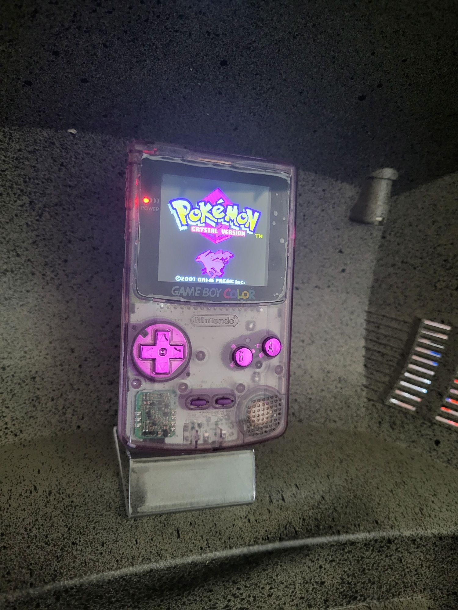 Gameboy Color purple ecrã ips 2.6