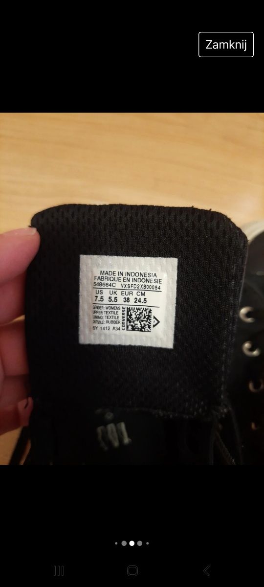 Buty damskie Converse czarne 38