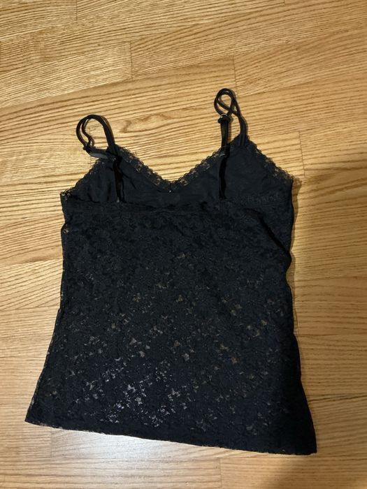 Черная кружевная маечка размер XS/S