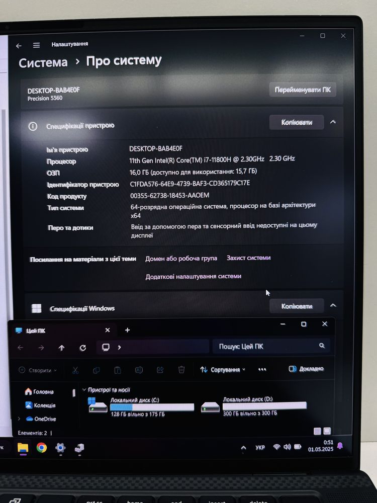 NVIDIA 4GB i7 11gen 16RAM 512SSD | Преміальний Dell XPS Precision 5560