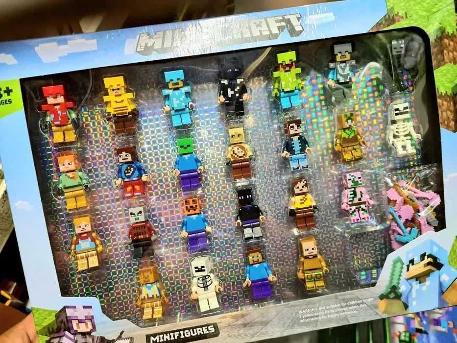 Duży zestaw małych figurek w stylu Minecraft dla dziecka