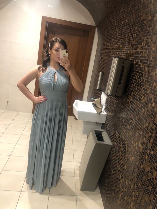 Długa, plisowana sukienka ASOS