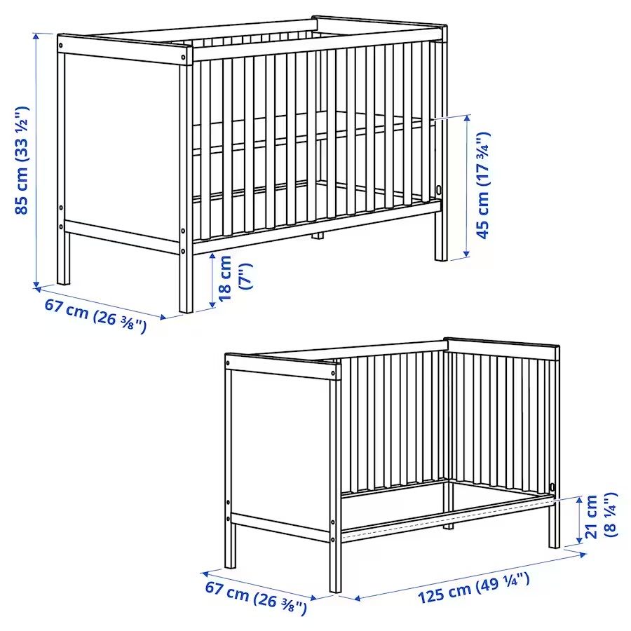 Sprzedam łóżeczko dziecięce IKEA z materacem